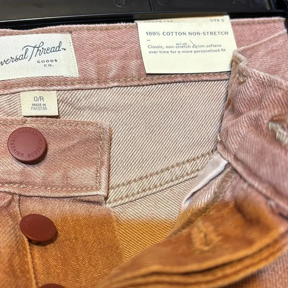 Universal Thread 90s Baggy Relaxed Hip & Thigh Bagggy Leg Pink Size 0 NWT - Picture 10 of 12